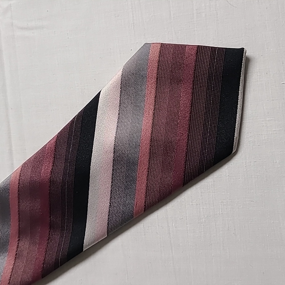 Michel Robichaud Vertical Striped Mens Tie Vintage 1970s 80s